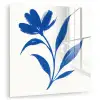 Bloem - Blaadjes - Minimalistisch - Blauw plexiglas 5mm klein -zzzproduct_nieuw