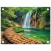 Boswaterval met Houten Pad tuinposter los doek klein -3d