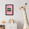 Yes fun - Groen - Roze - Stippen fotolijst zwart zonder passe partout klein -usfeer4_kinderkamer