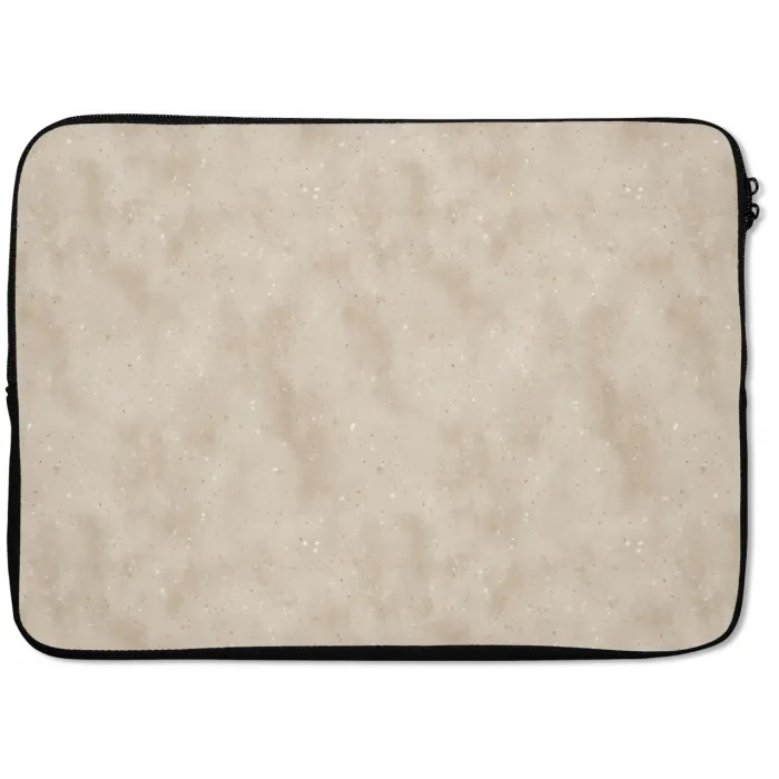 Structuur - Spikkels - Beige laptophoes neopreen klein 279 -zkaufland3dotto