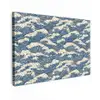 Golven - Klassiek - Blauw Tuinposter op houten frame 2 cm dik klein 845 -3d