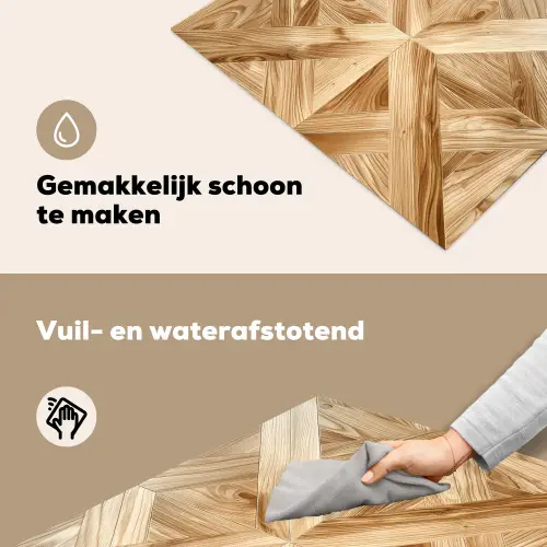 Verschillende Houtnerven in Visgraatpatroon Inductie beschemer met haakjes middel -ky-schoon-nl