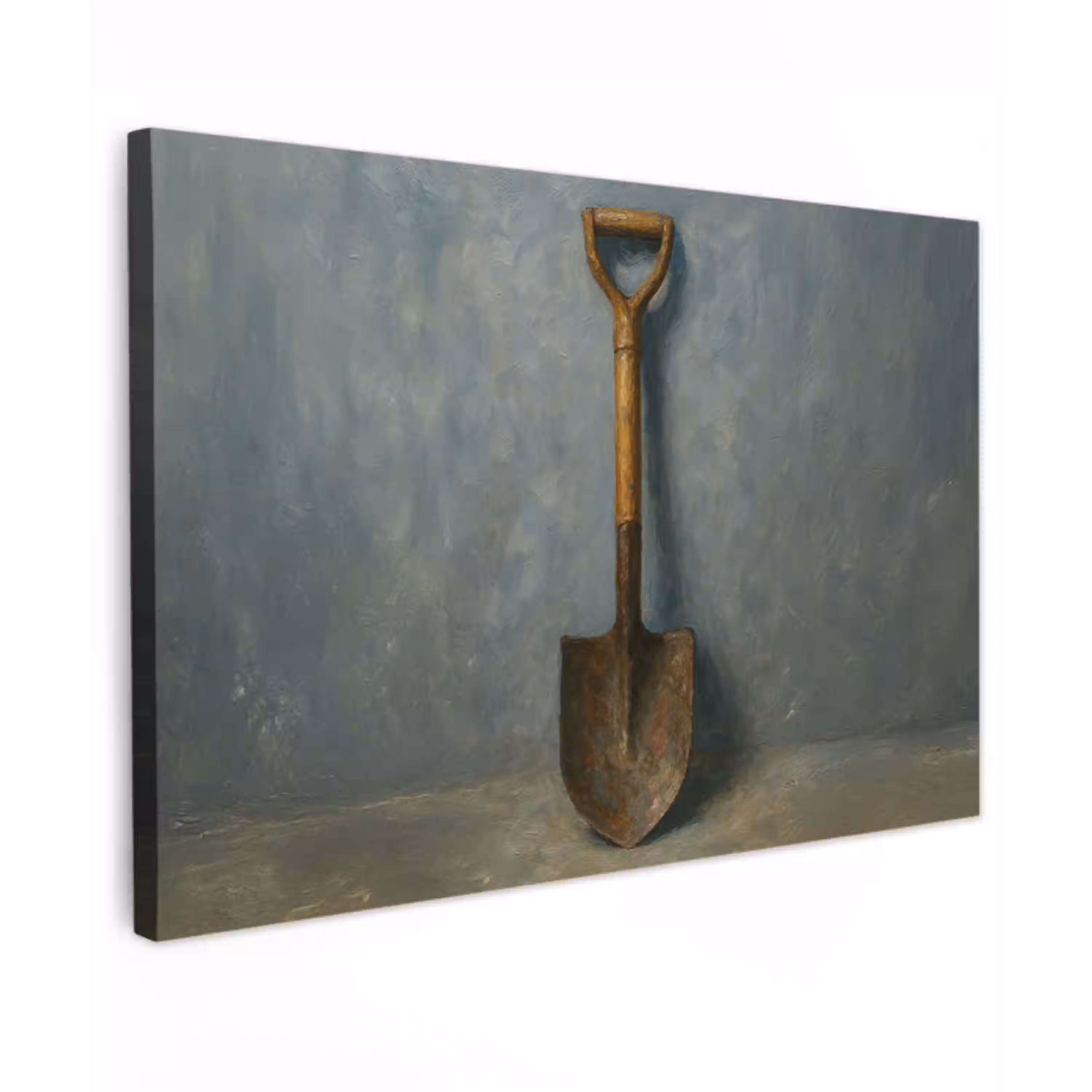 Schep - Gereedschap - Schilderij Tuinposter op houten frame 2 cm dik klein -3d