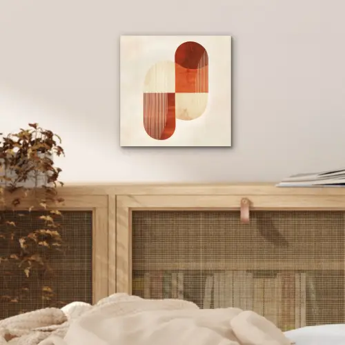Bogen - Beige - Vormen aluminium wit klein -sfeer3