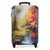 Landschap - Olieverf - Rivier - Kleurrijk NBS - Handbagage koffer - Unisex middel -productfoto_recht