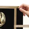 Kreeft - Goud - Textuur - Zwart Light Box met batterij (Wandlamp) middel -USP_websiteprintNL