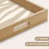 Zebraprint - Beige - Wit - Dierenprint Dienblad Rechthoek middel -USP_HandgreepFR