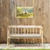 Schaap - Weide - Groen Tuinposter op houten frame 2 cm dik klein -sfeer4