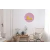 Eendjes - Vrolijk - Roze Wandcirkel aluminium klein -woonkamer