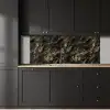 Marmer - Zwart - Goud keuken achterwand 2 middel 871 -sfeer1