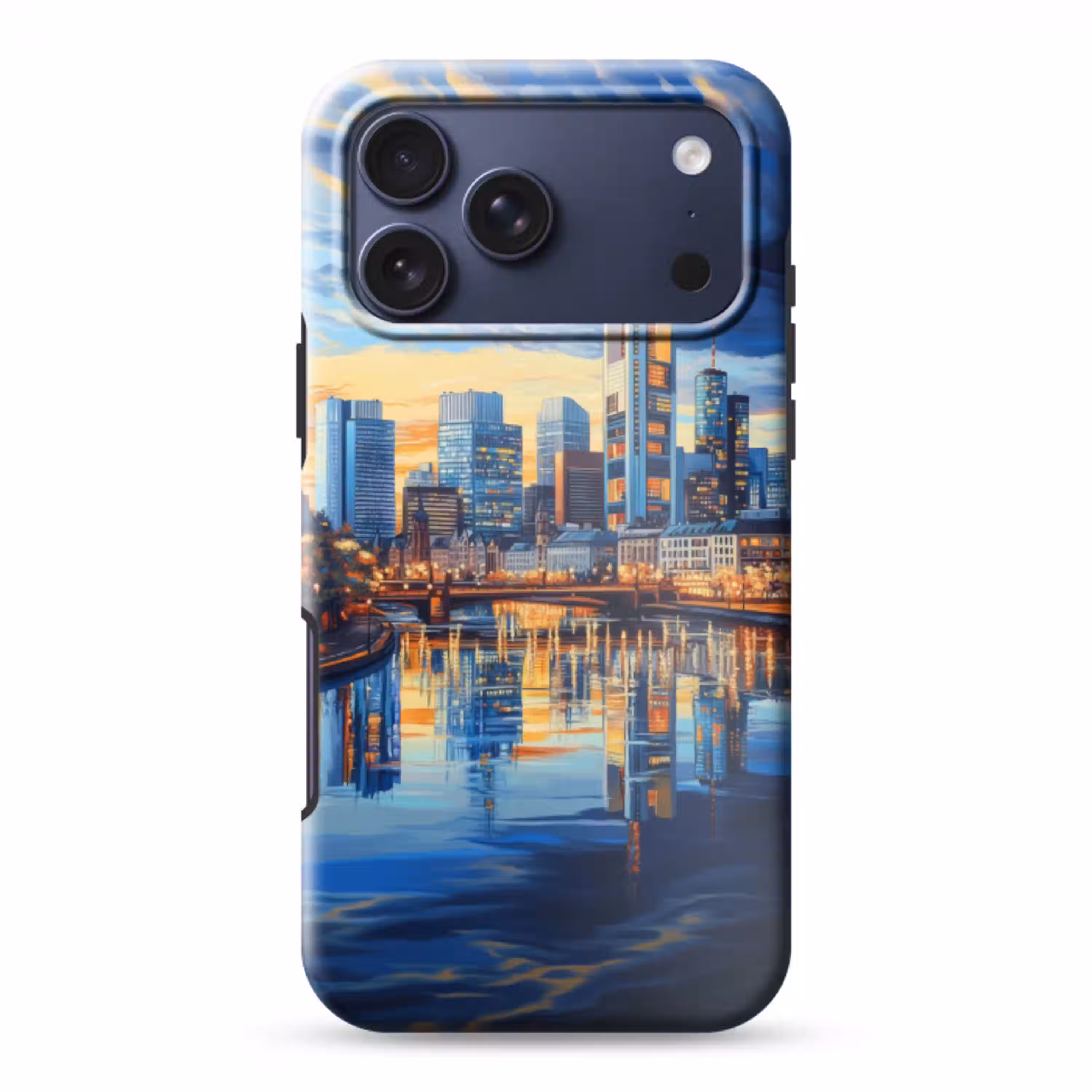Zonsondergang Frankfurt - Stad - Skyline - Water Toughcase MagSafe Apple iPhone 17 Pro Max klein -3d