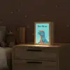 Dino - Blauw - Zonnebril - Wolken Light Box met kabel (Kinderlampje) klein -sfeer1_kind