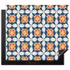 Traditioneel - Tegel - Oranje Inductie beschermer vinyl 3mm middel 274 -3d