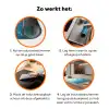 Schildpad - Zee - Blauw - Schittering Inductie beschermer vinyl 3mm klein -zzzzzzz-td-werking