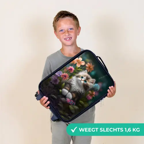 Snoezige Sjakie Kinderkoffer - Zwart klein -sfeer4_NL