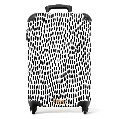 Ovale stippen op witte achtergrond NBS - Handbagage koffer - Kinderen Unisex middel -productfoto_recht
