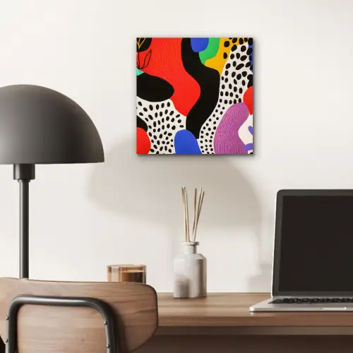Abstract - Vormen - Kleuren - Stippen aluminium wit klein -sfeer5