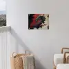 Zwarte draak - Rookwolken - Rood tuinposter los doek klein -sfeer8