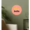 Verticaal - Strepen - Oranje - Ciao bella Wandcirkel behangsticker klein -sfeer2