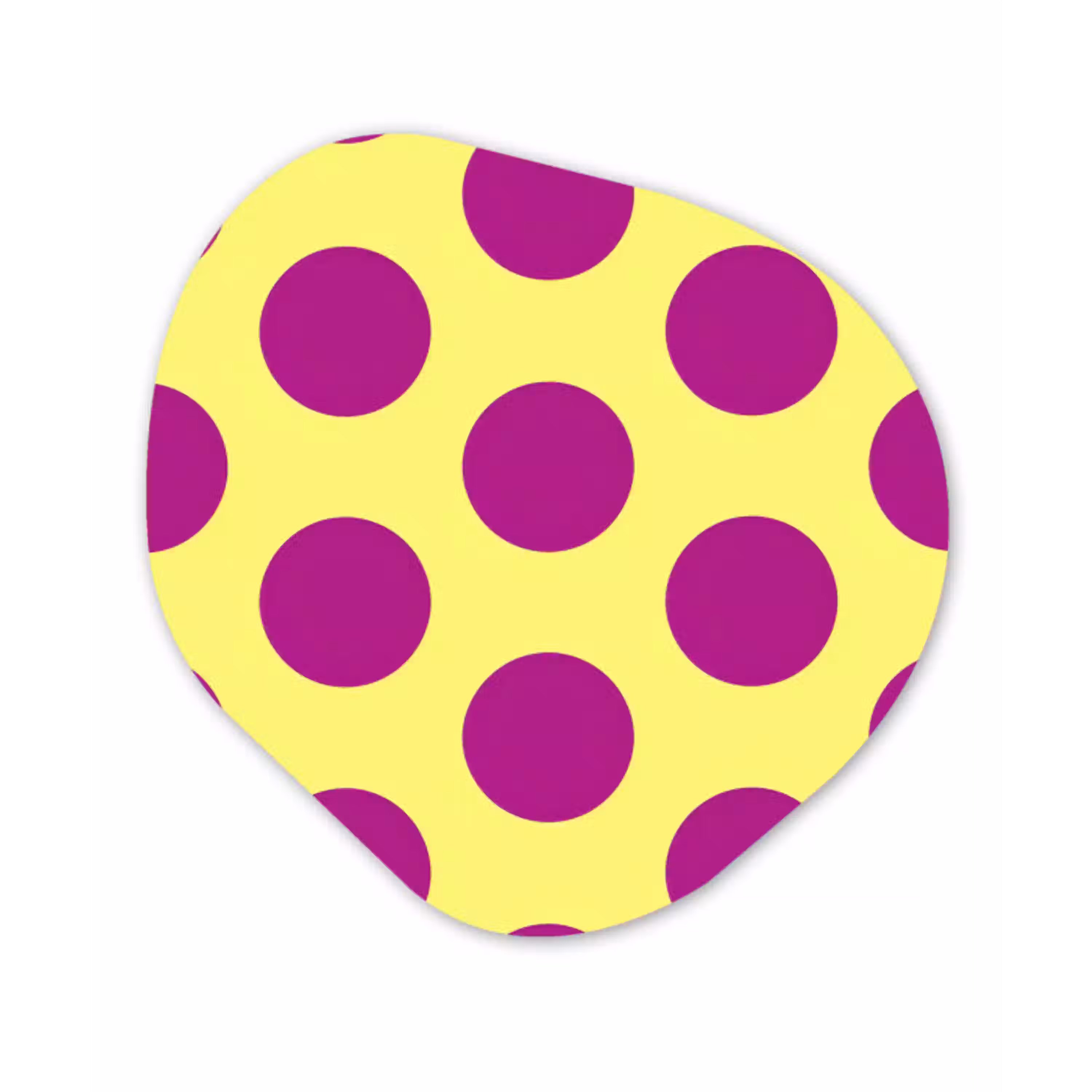 Dots - Klassiek - Geel Wandcirkel Organisch Forex 3mm klein 629 -3d