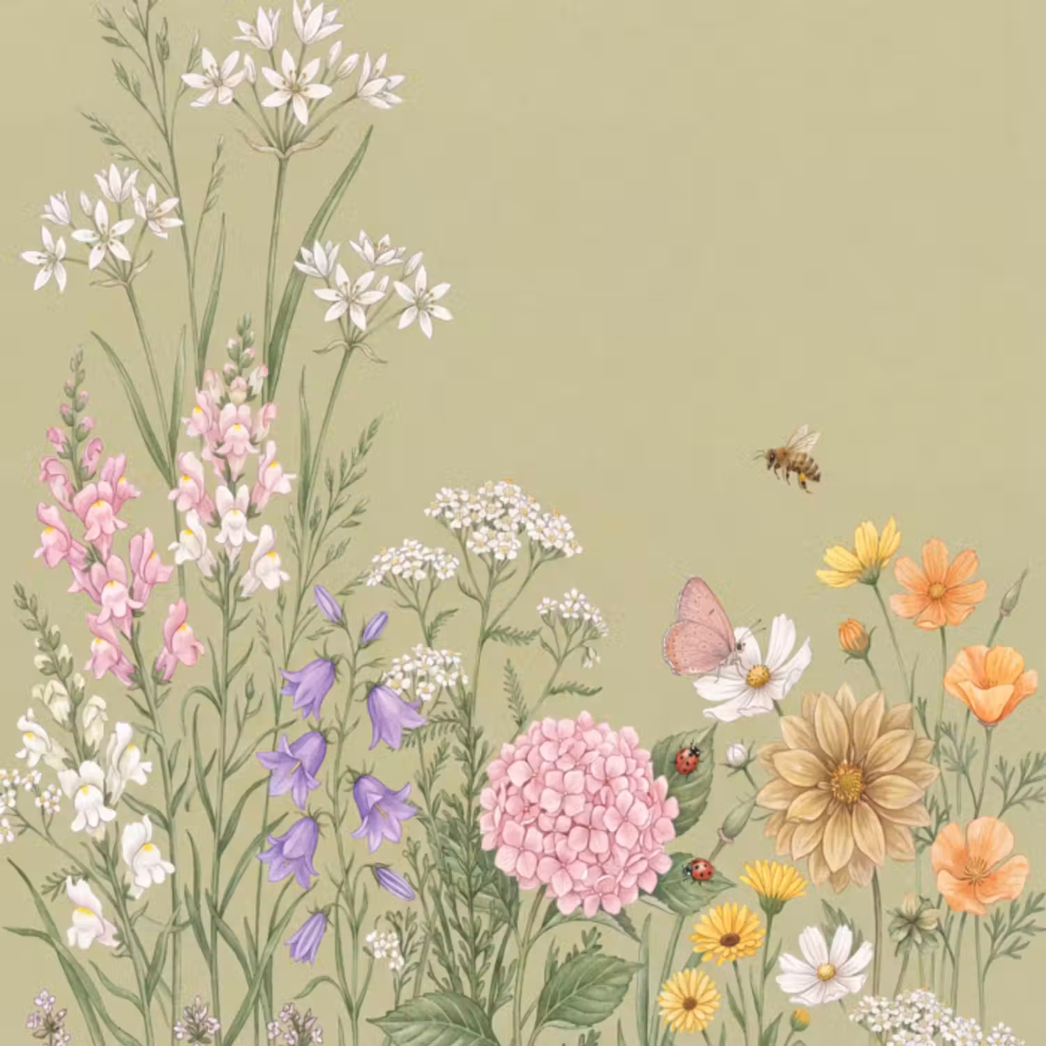 Behang - Botanisch - Bloemen - Kleurrijk