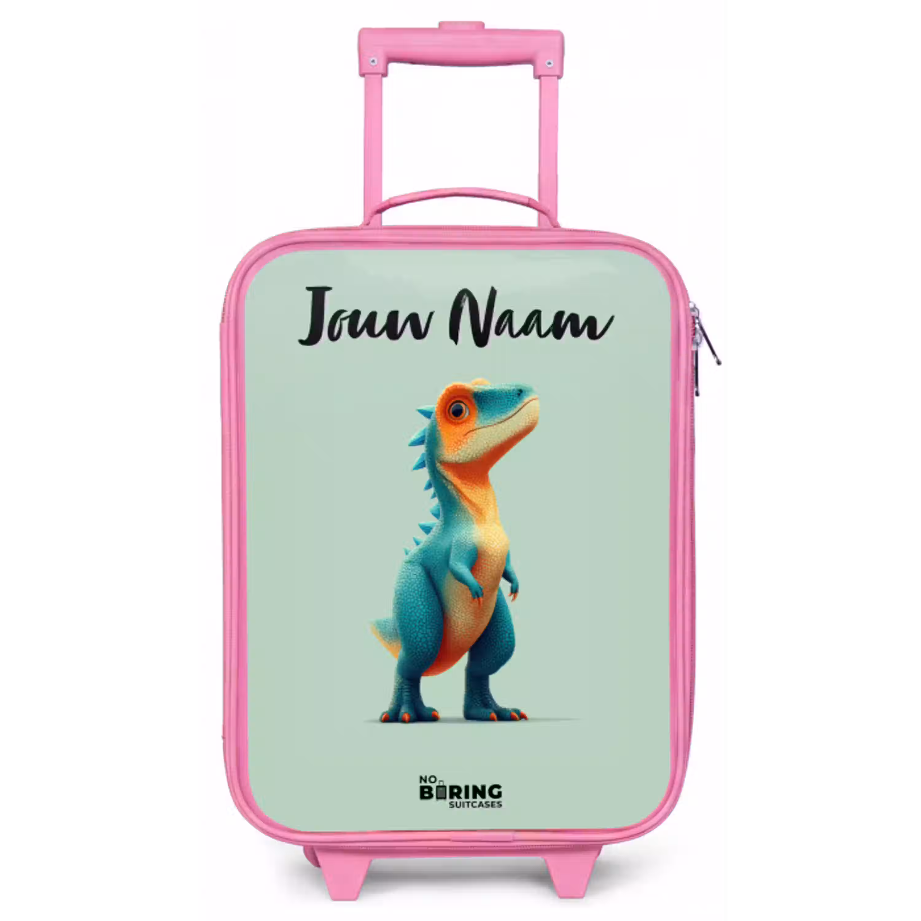 Dino - Dier - Groen - Oranje Kinderkoffer - Roze klein -zz3dotto
