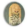 Plant - Bloemen - Wit Akoestische PET Vilt - Rond klein -3d
