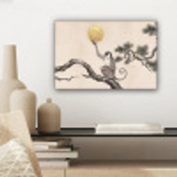 Aap - Maan - Goud canvas 2cm klein -sfeer6