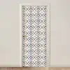 Bladvorm - Patroon - Kleurrijk deurposter klein 289 -3d_beige