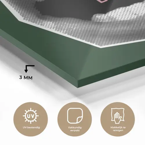Mond - Groen - Illustratie - BLAH BLAH plexiglas 5mm klein -sfeer2