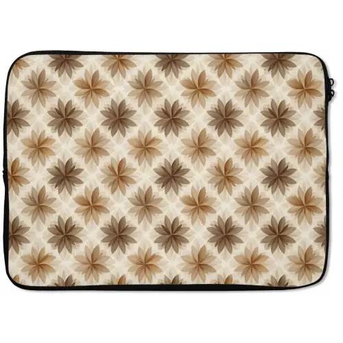 Geografisch - Patroon - Bruin laptophoes neopreen klein 279 -zkaufland3dotto
