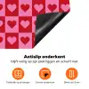 Rood - Roze - Schaakbord - Valentijn Inductie beschermer vinyl 3mm klein -zzzzzzz-td-onderkant