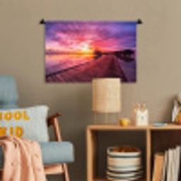 Steiger - Water - Zon - Roze - Horizon Wandkleed katoen klein -wsfeer4_kind