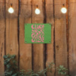 Abstract - Roze - Ciao - Vormen tuinposter los doek klein -sfeer1