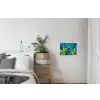 Pauw - Cirkels - Blauw textielposter latten blank klein -woonkamer