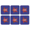 Slow down you're doing fine - Ster - Blauw onderzetter kurk middel -3d