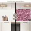 Organisch - Patroon - Roze keuken achterwand 2 middel 871 -voor-na2_NL