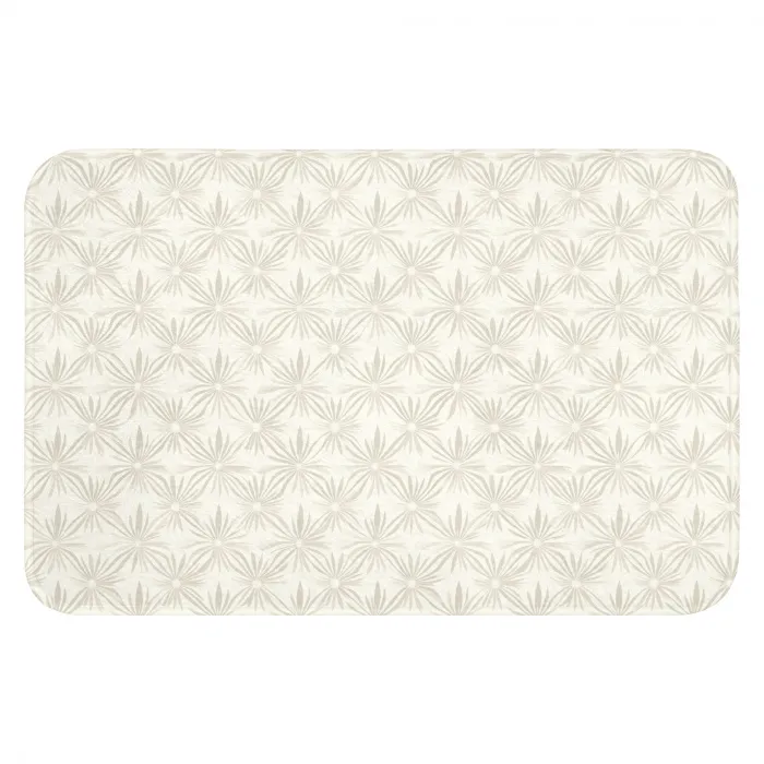Patroon - Bloemen - Beige Badmat klein 997 -3d