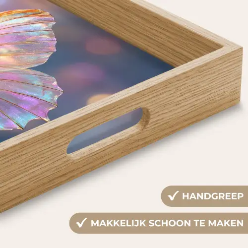Vlinder - Vleugels - Pastel - Glinstering Dienblad Rechthoek middel -USP_HandgreepNL