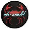 Krab - Rood - Neon - Quote Fotolijst rond zonder passe partout klein -3d