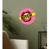 Lippen - Tekst - Kleurrijk Wandcirkel behangsticker klein -sfeer2