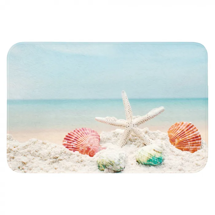 Strand - Zeester - Schelpen - Zee WCmat klein -3d