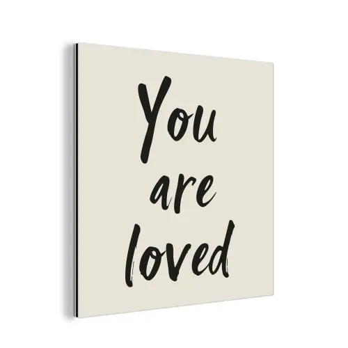Minimalistisch - Beige - Love aluminium wit klein -3d