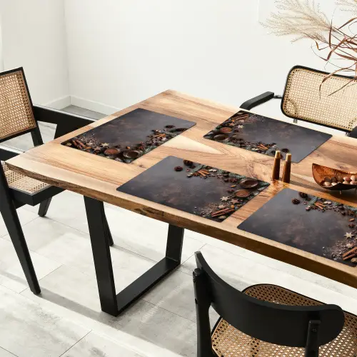 Kaneel - Christmas - Bruin - Brons Placemat vinyl groot -zzsfeer4_Kitchenyeah-website