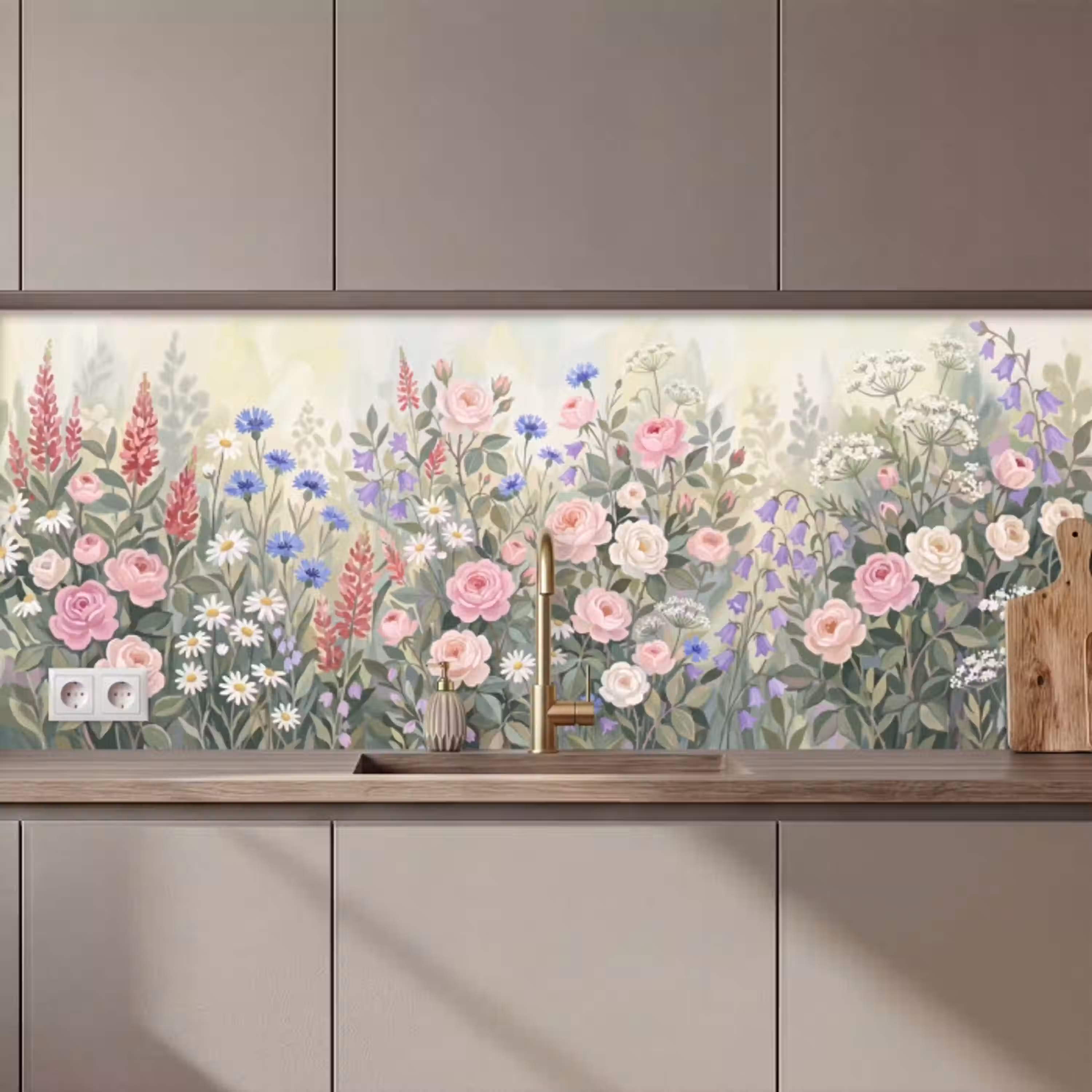 Bloemen - Tuin - Natuur - Kleurrijk keuken achterwand 2 middel zz_3dshopping