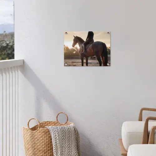 Harmonie - Ruiter - Zon tuinposter los doek klein -sfeer8
