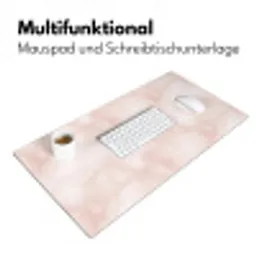 Roze - Marmer - Crème Muismat XXL klein 681 -ysfeer4_duits