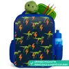 Dinos - Bliksem - Dieren - Blauw Kinderrugzak - Blauw middel -inhoud_FR