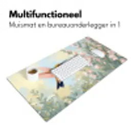 Kolibrie - Illustratie - Kleurrijk Muismat XXL klein -sfeer4