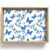 Vlinder - Bloemen - Blauw Dienblad Rechthoek middel 911 -z3d_shopping
